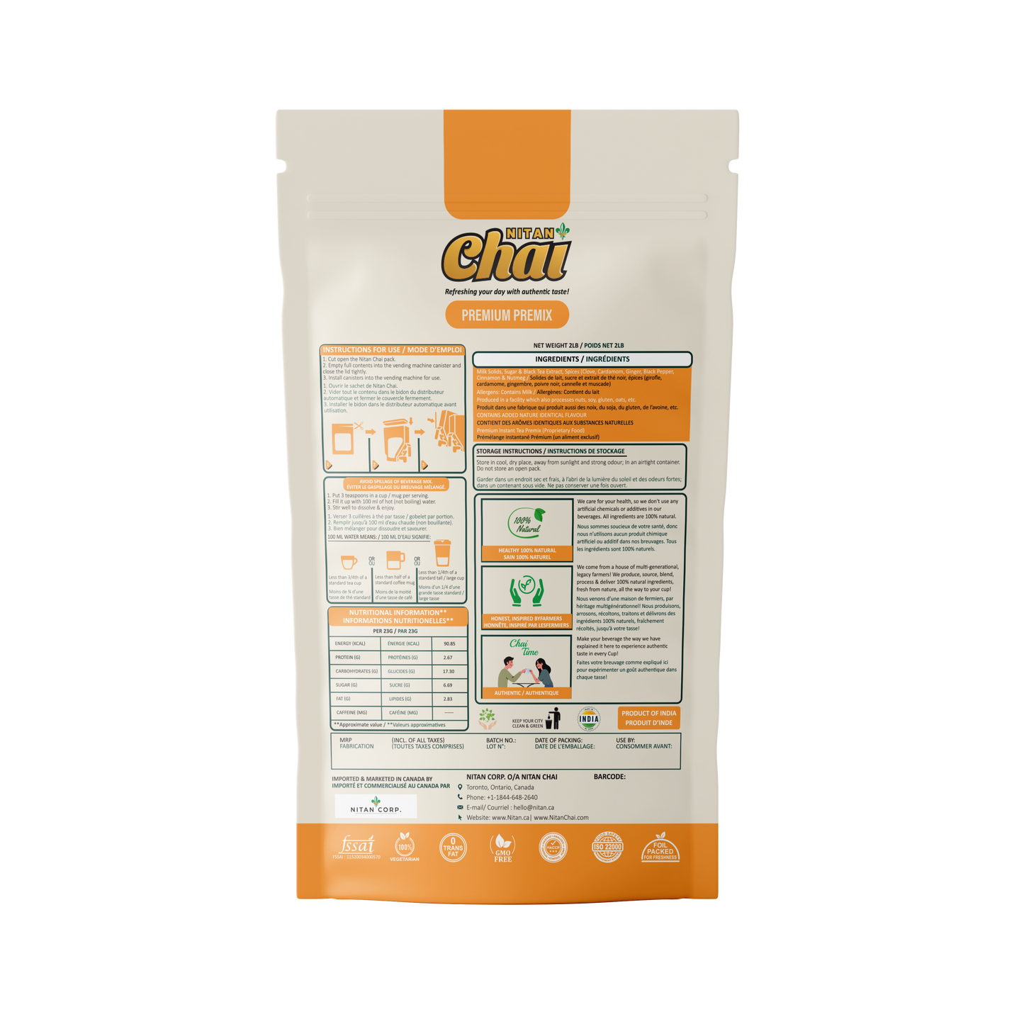 Instant Masala Chai Tea Premix