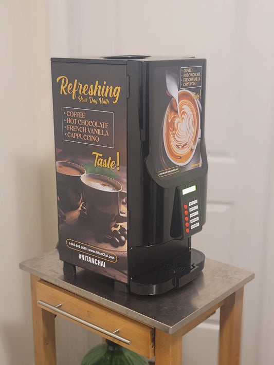 2 Flavor Nitan Chai Vending Machine - Effortless Brewing for Authentic Chai and Coffee